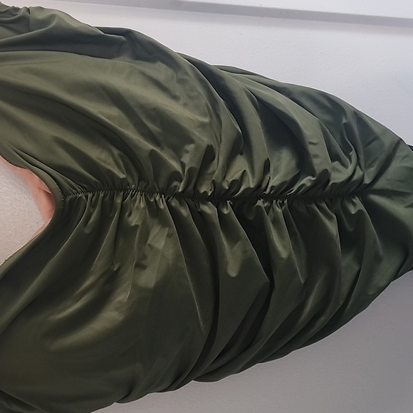 NWT J.Crew Rouched One piece Swimsuit in Olive size 22 - Picture 5 of 7